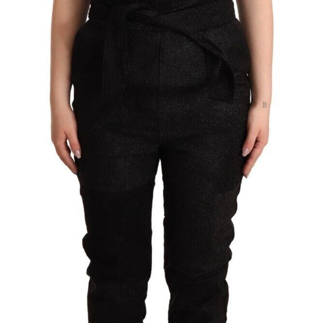 La Maison du Couturier Black Spaghetti Strap Jumpsuit Dress