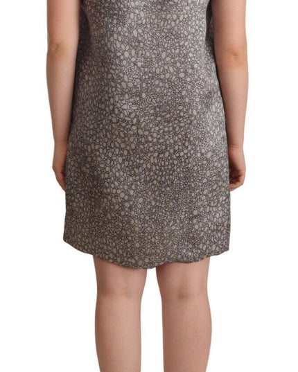 Comeforbreakfast Gray Sleeveless Shift Knee Length Dress