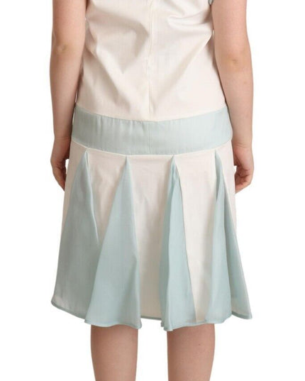 Sergei Grinko Multicolor Faux Pearl Sleeveless Shift Midi Dress