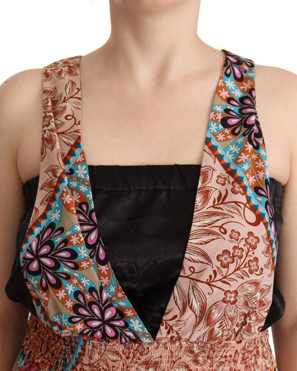 PINKO Multicolor Viscose Floral Print Women Jumpsuit Dress