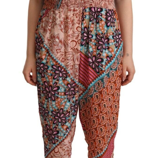 PINKO Multicolor Viscose Floral Print Women Jumpsuit Dress