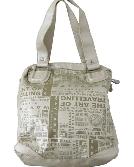 WAYFARER White Printed Handbag Shoulder Fabric Purse