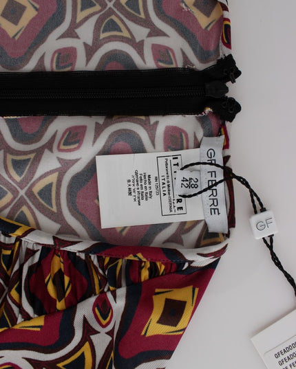 GF Ferre Multicolor Longsleeved Viscose Shift Dress