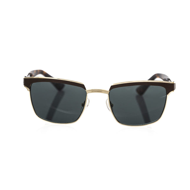 Frankie Morello Brown Metallic Fibre Sunglass