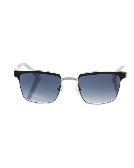 Frankie Morello Black Metallic Fiber Men Sunglass