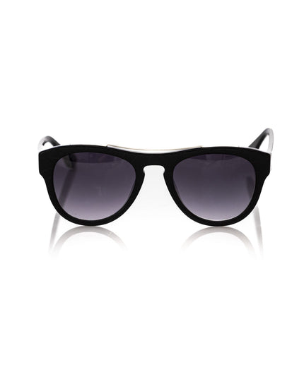 Frankie Morello Black Acetate Men Sunglasses