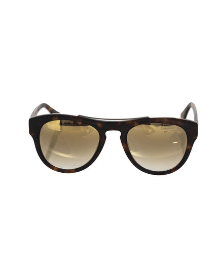 Frankie Morello Brown Acetate Mens Sunglasses