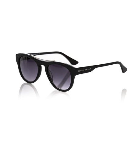 Frankie Morello Black Acetate Men Sunglasses