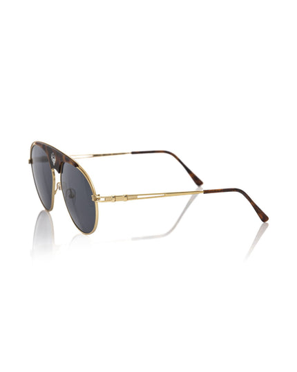 Frankie Morello Brown Metallic Fibre Men Sunglass