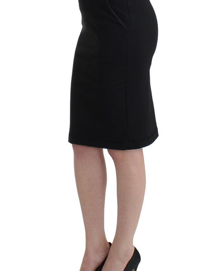 GF Ferre Black Straight Pencil Skirt