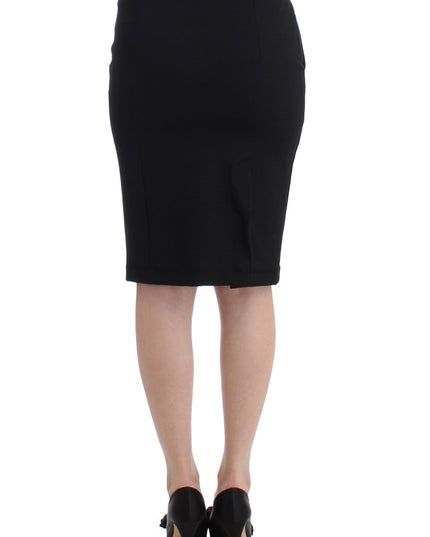 GF Ferre Black Straight Pencil Skirt