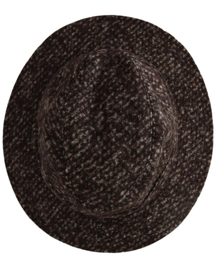 Dolce & Gabbana Gray Melange Blended Textured Tweed Hat