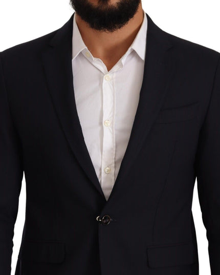 Domenico Tagliente Black Single Breasted One Button Suit Jacket