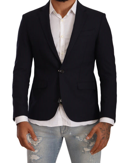 Domenico Tagliente Black Single Breasted One Button Suit Jacket