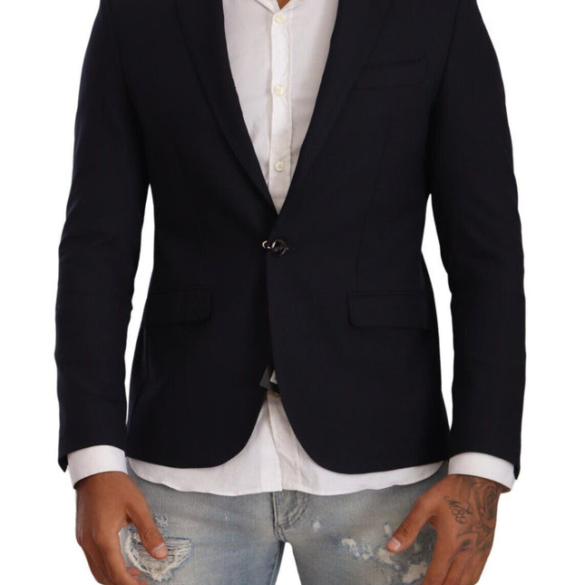 Domenico Tagliente Black Single Breasted One Button Suit Jacket