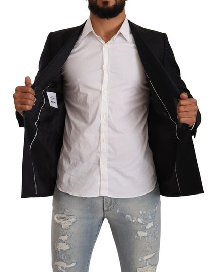 Dolce & Gabbana Black Dotted Double Breasted MARTINI Jacket
