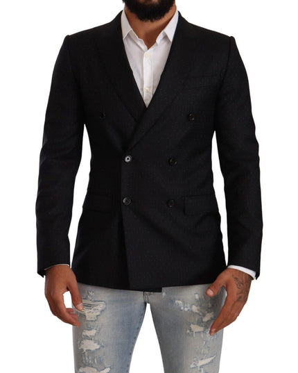 Dolce & Gabbana Black Dotted Double Breasted MARTINI Jacket