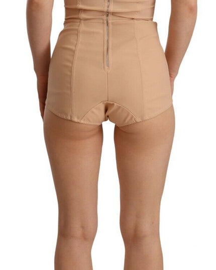 Dolce & Gabbana Beige Nylon Floral Lace Bodysuit Underwear