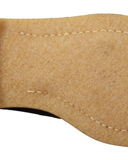 Dolce & Gabbana Brown Velvet Exotic Leather Boots