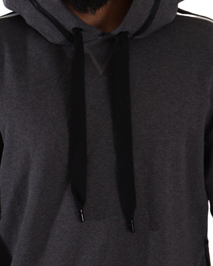 Dolce & Gabbana Gray Black Cotton Hooded #DGMILLENNIALS Sweater