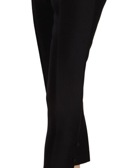 Dsquared² Black Wool High Waist Skinny Women Pants