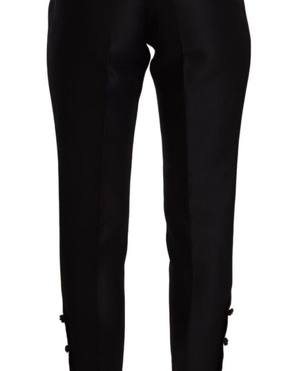 Dsquared² Black Wool High Waist Skinny Women Pants