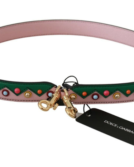 Dolce & Gabbana Shoulder Strap Leather Pink Handbag Accessory