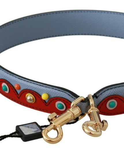 Dolce & Gabbana Blue and red Shoulder Strap Leather Blue Handbag Accessory