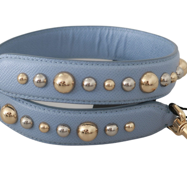 Dolce & Gabbana Blue Leather Handbag Accessory Shoulder Strap