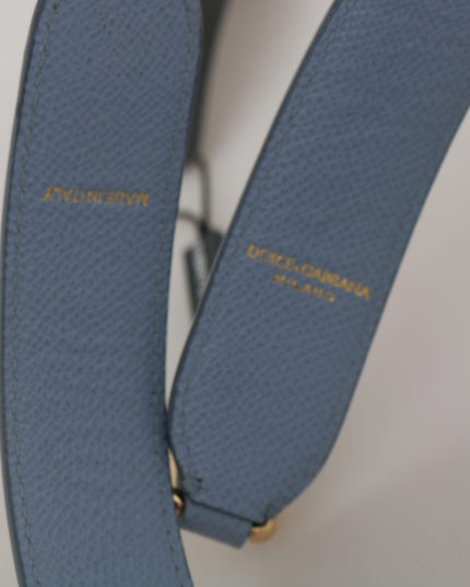 Dolce & Gabbana Blue Leather Handbag Accessory Shoulder Strap