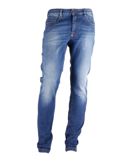 Bikkembergs Blue Cotton Men Jeans
