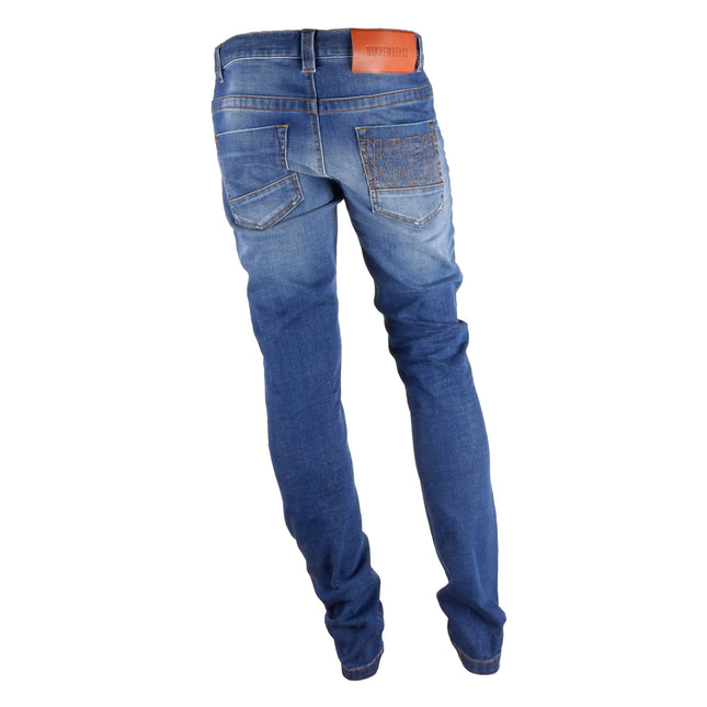 Bikkembergs Blue Cotton Men Jeans