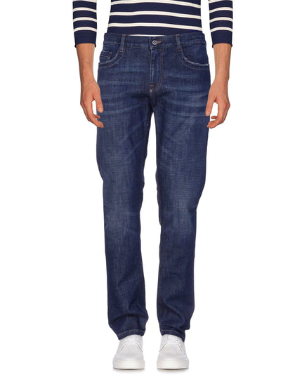 Bikkembergs Dark Blue Cotton Men Jeans