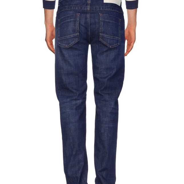 Bikkembergs Dark Blue Cotton Men Jeans