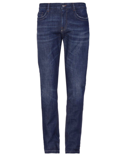 Bikkembergs Dark Blue Cotton Men Jeans