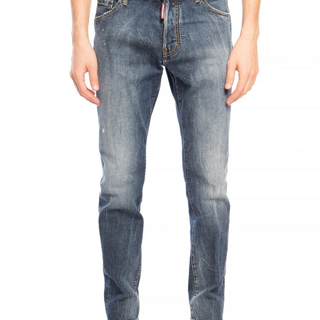Dsquared² Blue Cotton Men Jeans