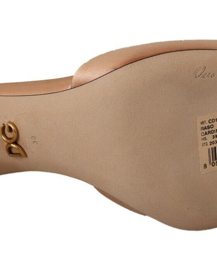 Dolce & Gabbana Beige Ankle Chain Strap High Heels Pumps Shoes