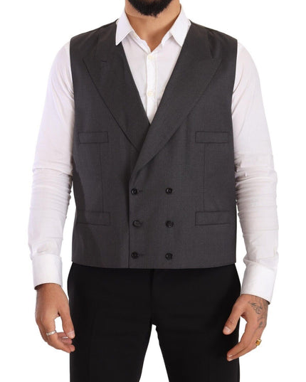 Dolce & Gabbana Gray Double Breasted 2 Piece SICILIA Blazer