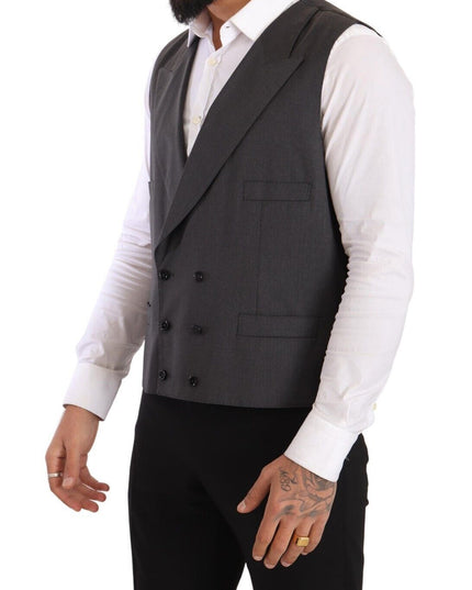 Dolce & Gabbana Gray Double Breasted 2 Piece SICILIA Blazer