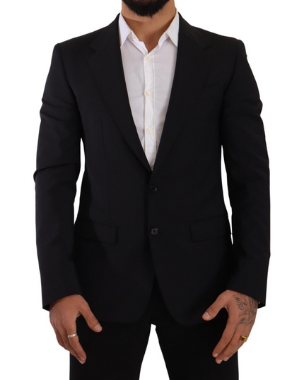 Dolce & Gabbana Black Slim Fit Vest 2 Button MARTINI Blazer