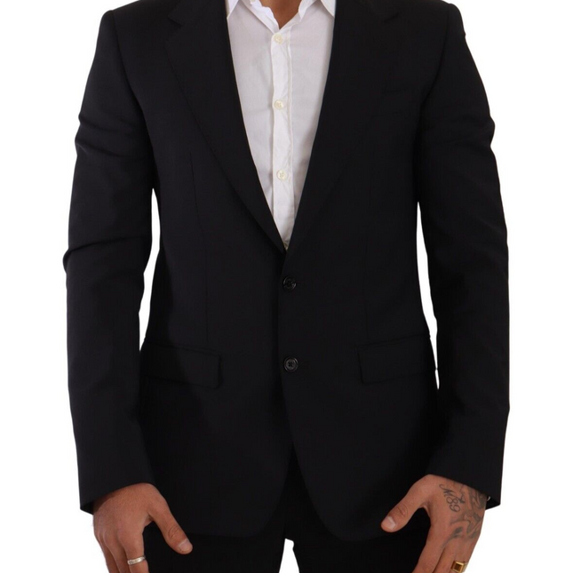 Dolce & Gabbana Black Slim Fit Vest 2 Button MARTINI Blazer