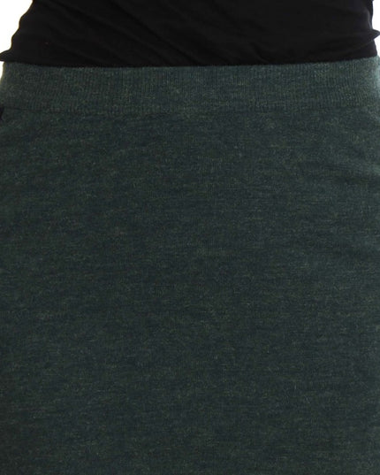 MILA SCHÖN Green Wool Blend Pencil Skirt