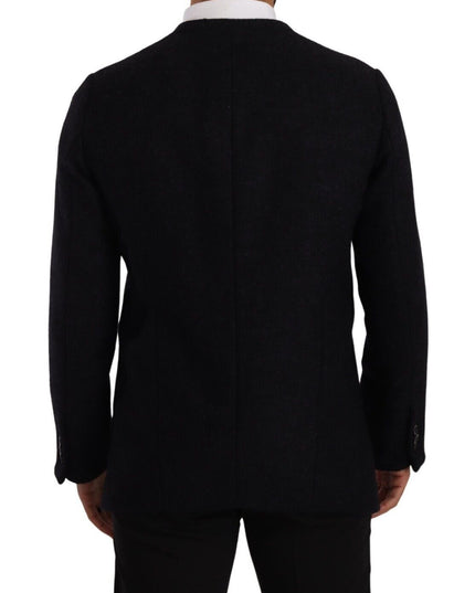 Dolce & Gabbana Gray Alpaca Button Down Men Coat Jacket