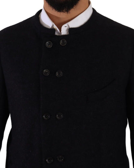 Dolce & Gabbana Gray Alpaca Button Down Men Coat Jacket