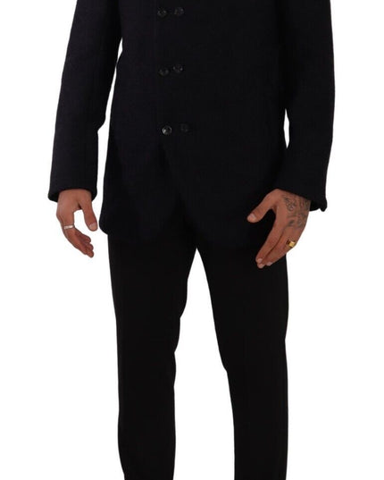 Dolce & Gabbana Gray Alpaca Button Down Men Coat Jacket