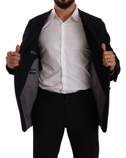 Dolce & Gabbana Gray Alpaca Button Down Men Coat Jacket