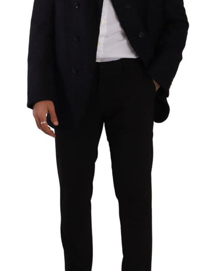 Dolce & Gabbana Gray Alpaca Button Down Men Coat Jacket