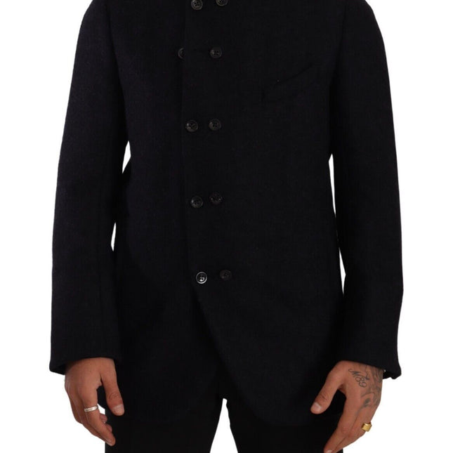 Dolce & Gabbana Gray Alpaca Button Down Men Coat Jacket