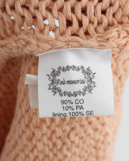 PINK MEMORIES Pink Cotton Blend Knitted Sleeveless Sweater
