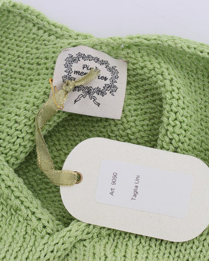 PINK MEMORIES Green Cotton Blend Knitted Sweater